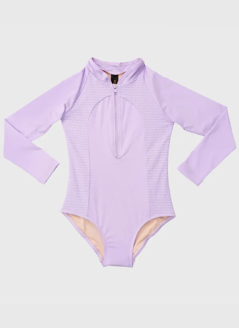 Aqua Blu Shop Juniors (3-7)|One Pieces^Stepping Stones Long Sleeve One Piece