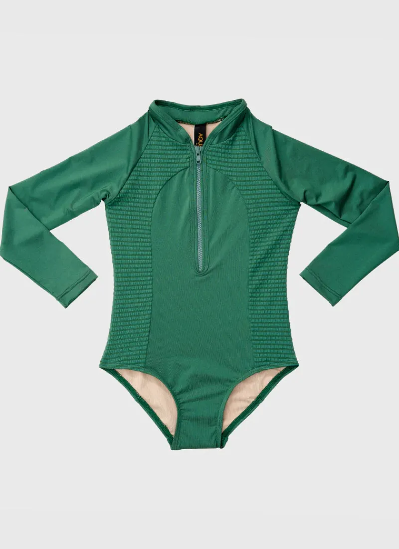 Aqua Blu Shop Juniors (3-7)|One Pieces^Stepping Stones Long Sleeve One Piece