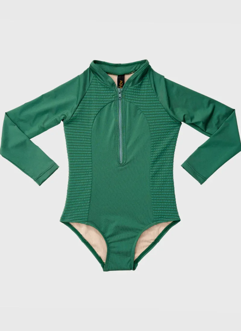 Aqua Blu Shop Juniors (3-7)|One Pieces^Stepping Stones Long Sleeve One Piece