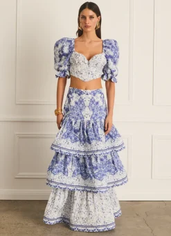 Aqua Blu Bottoms|Skirts^Celeste Maxi Skirt (SAMPLE) Willow