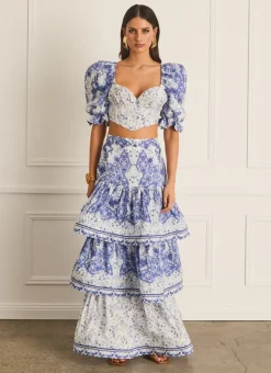 Aqua Blu Bottoms|Skirts^Celeste Maxi Skirt (SAMPLE) Willow